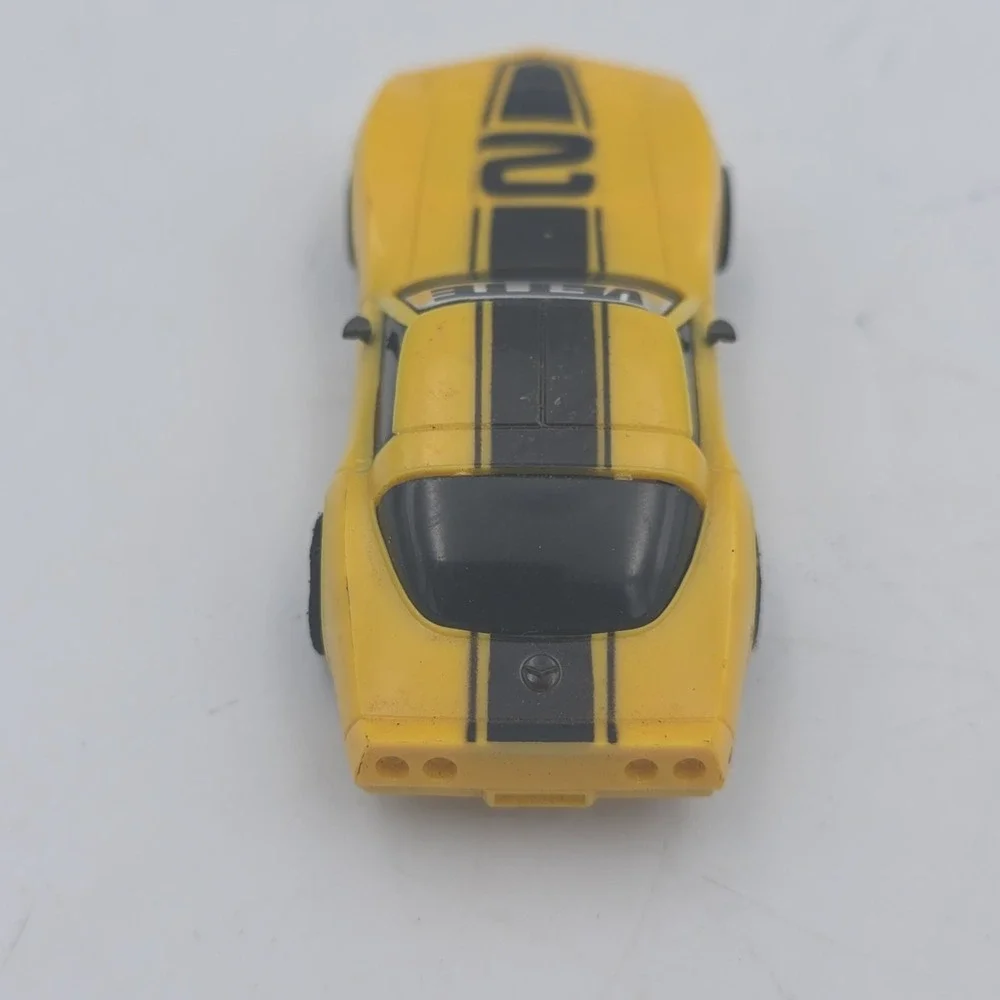 Vintage TYCO '79 Chevy Corvette Yellow/Black #2 HO Slot Car